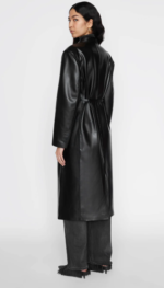 Cappotto ecopelle nero