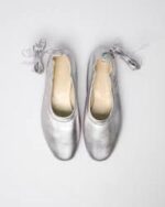 Ballerina in pelle metalizzata