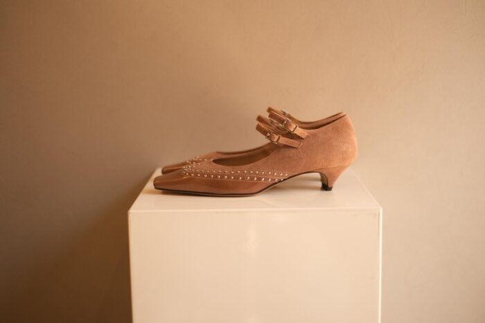 scarpa decolletè acero