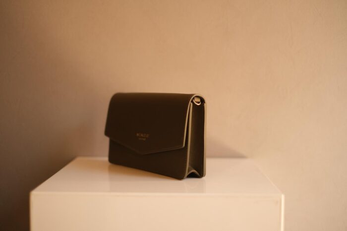 Mini borsa in pelle nera