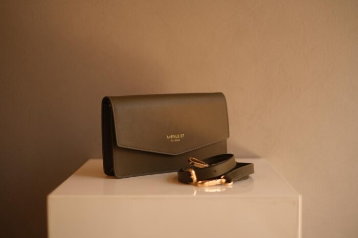 Mini borsa in pelle nera