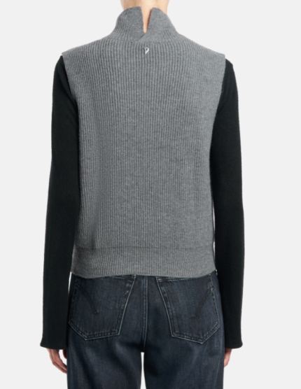 Maglia dolcevita regular in costa inglese