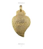 Ciondolo cuore sacro oro-rosso