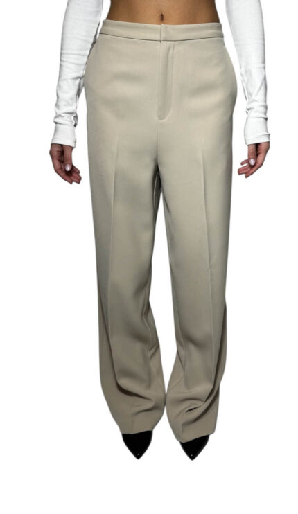 Pantalone sartoriale gamba dritta beige