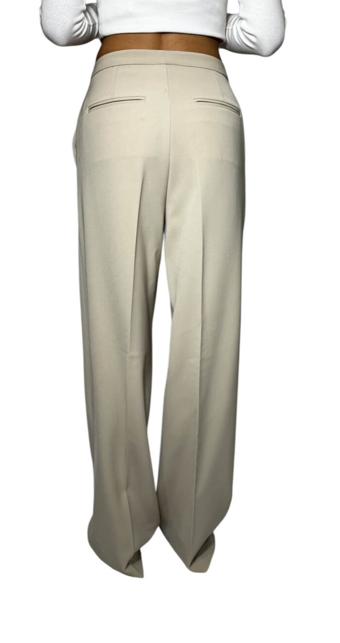 Pantalone sartoriale gamba dritta beige