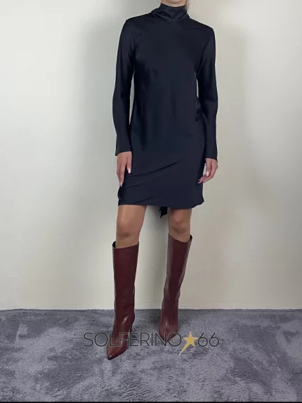 Isadora mini abito in raso nero