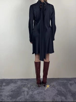 Isadora mini abito in raso nero