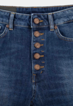 Jeans Kons co bottone gioiello blu