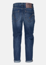 Jeans Kons co bottone gioiello blu
