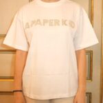 T-shirt in cotone crema