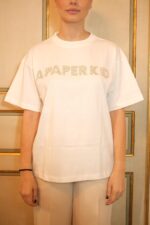 T-shirt in cotone crema