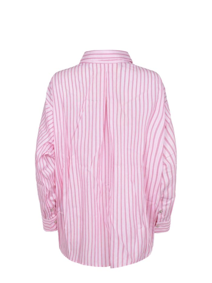 Camicia over a righe rosa