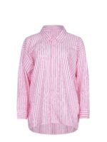 Camicia over a righe rosa