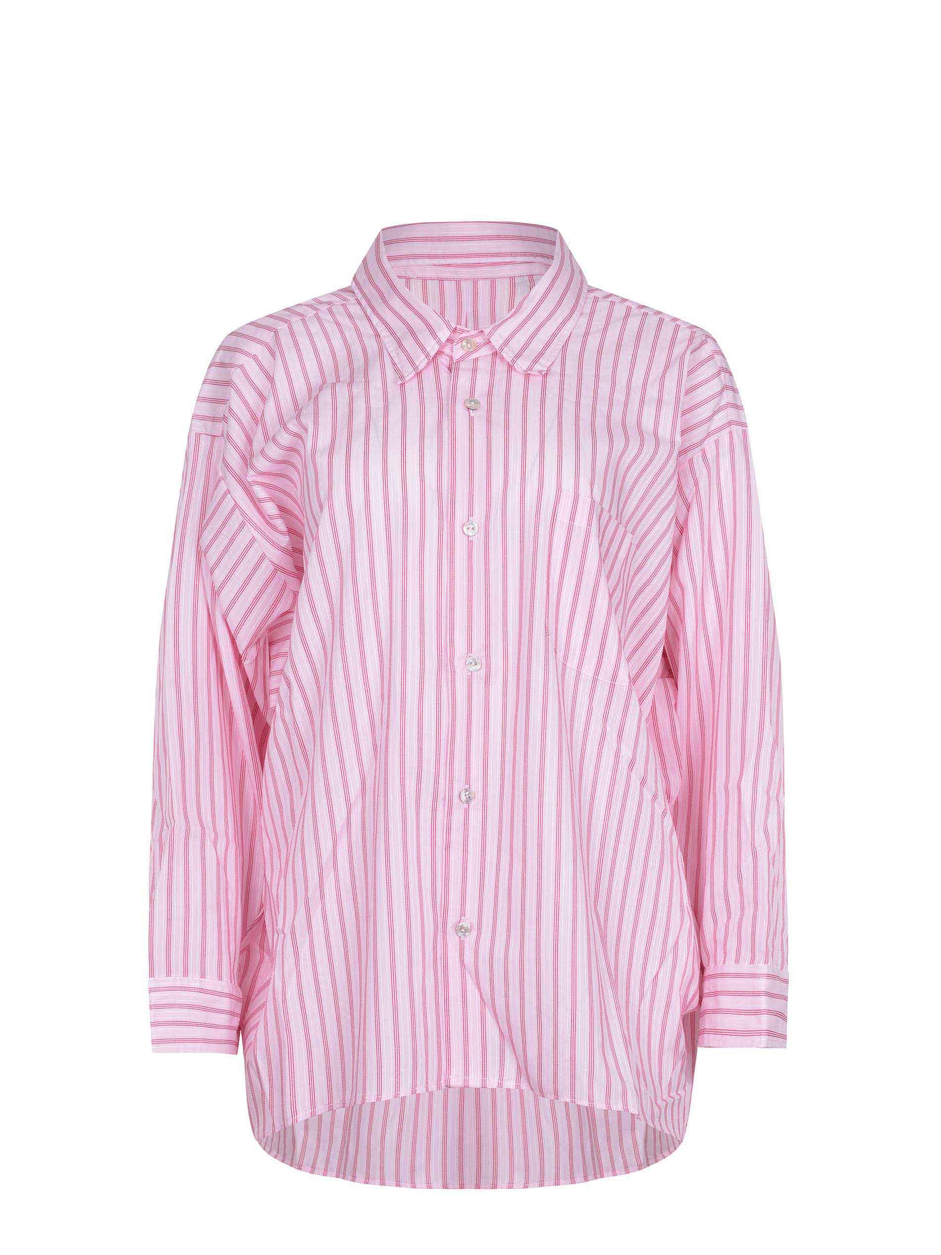 11206 Camicia over a righe rosa