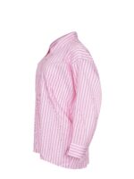 Camicia over a righe rosa