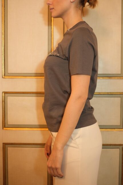 T-shirt in cotone grigio