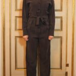 Tuta cupro effect grigia