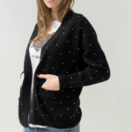 Cardigan con applicazioni