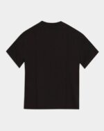 T-shirt in cotone con scritta con applicazioni nero