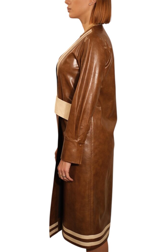 Abito midi in ecopelle