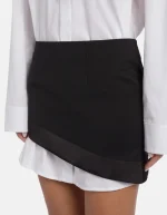 Dondup Abito bianco corto in gabardina tinto filo