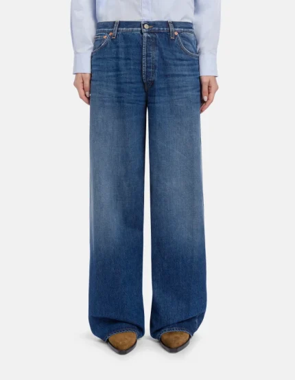 Dondup Jeans Dakota loose in denim fisso blu