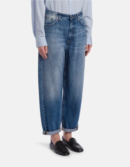 Dondup Jeans Bessie loose in denim fisso