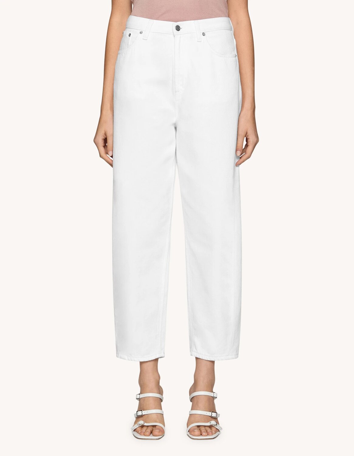 11720 Dondup Jeans Bessie loose in bull fisso bianco