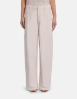 Dondup Abito bianco corto in gabardina tinto filo