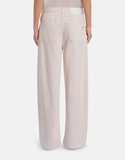 Dondup Abito bianco corto in gabardina tinto filo