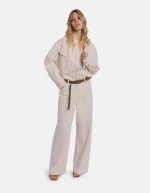 Dondup Abito bianco corto in gabardina tinto filo