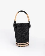 ALYSI MINI BAG RAFFIA colore nero