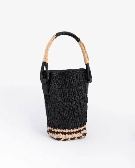 ALYSI MINI BAG RAFFIA colore nero
