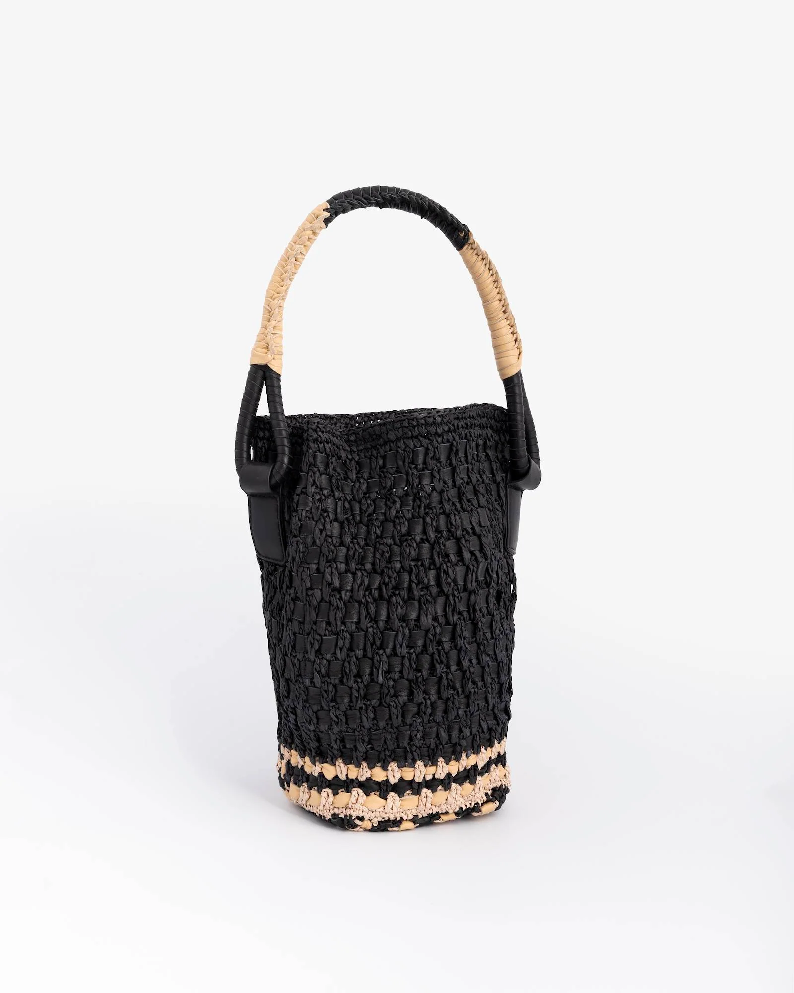 11460 ALYSI MINI BAG RAFFIA colore nero