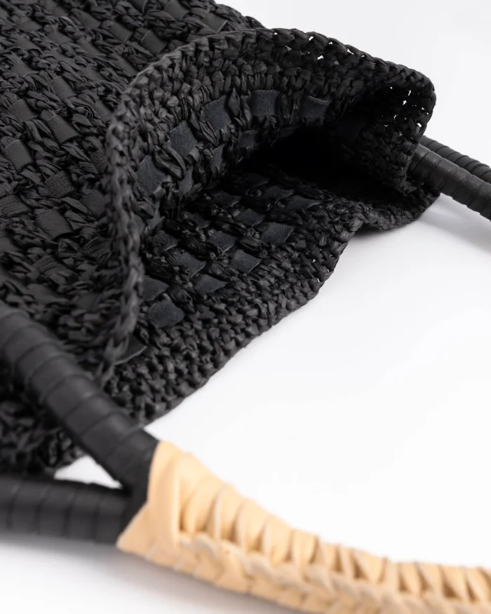 ALYSI MINI BAG RAFFIA colore nero