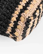 ALYSI MINI BAG RAFFIA colore nero