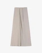 ALYSI PANTALONE DRAPPEGGIATO IN SETA color gesso