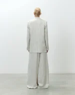 ALYSI BLAZER DOPPIOPETTO IN LINO color burro