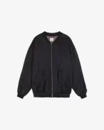 ALYSI BOMBER OVERSIZE IN LINO colore liquirizia