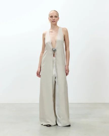 ALYSI SPOLVERINO IN SETA colore gesso