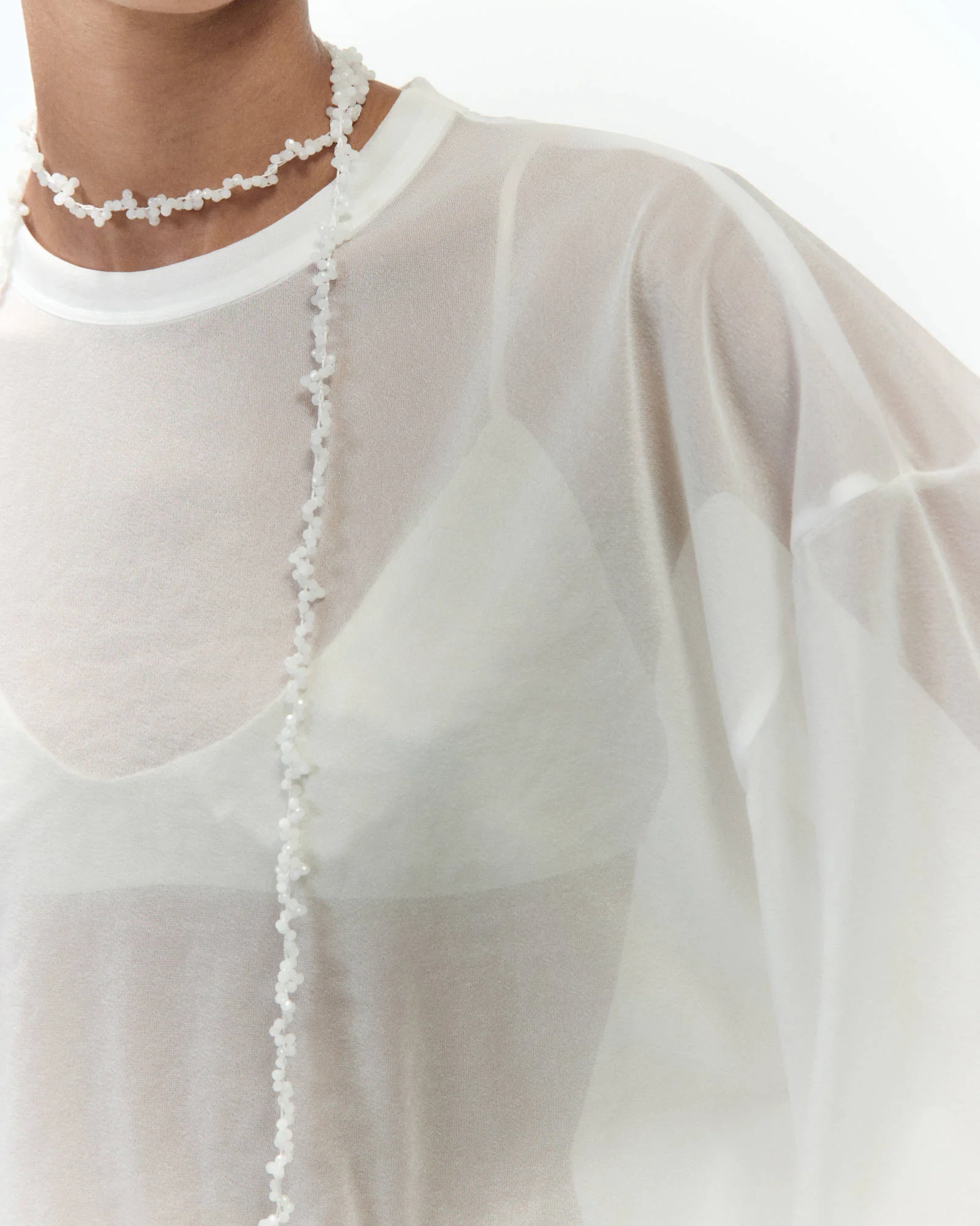 11518 ALYSI MAGLIA T-SHIRT LIGHT JERSEY colore bianco