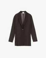 ALYSI GIACCA IN CHIFFON colore cioccolato