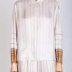 ALYSI CAMICIA PINSTRIPES colore gesso