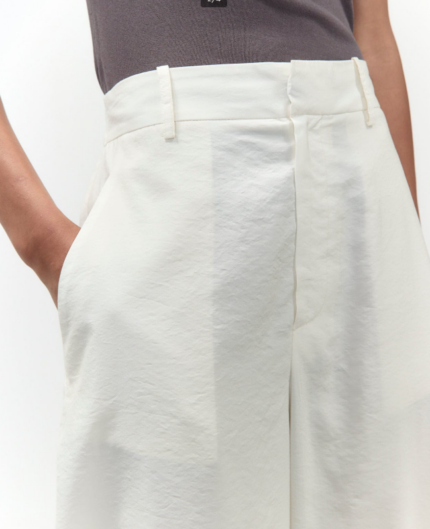 ALYSI PANTALONE TELA DI SETA CARROTT colore latte