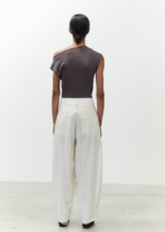 ALYSI PANTALONE TELA DI SETA CARROTT colore latte