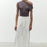 ALYSI PANTALONE TELA DI SETA CARROTT colore latte