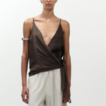 ALYSI TOP LIQUID STOUCH INCROCIATO colore cioccolato