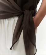 ALYSI TOP LIQUID STOUCH INCROCIATO colore cioccolato