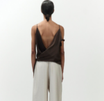 ALYSI TOP LIQUID STOUCH INCROCIATO colore cioccolato