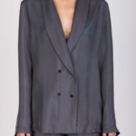 ALYSI BLAZER TWILL ENZIMATO SCIVOLAT colore asfalto
